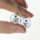 Personalised Disc Necklace with Initial  Birthstone