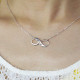 Engraved Name Infinity Necklace Sterling Silver