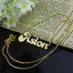 Personalised 18ct Gold Plated BANANA Font Style Name Necklace
