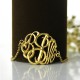 Personalised Monogrammed Bracelet Hand-painted 18ct Gold Plated