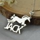 Personalised Horse Name Necklace for Kids Silver