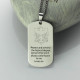 Man's Dog Tag Eagle Name Necklace