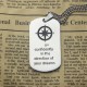 Compass Man's Dog Tag Name Necklace