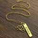Yoga Lotus Flower Bar Necklace 18ct Gold plated