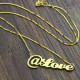 Twitter At Symbol Name Necklace 18ct Gold Plated