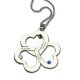 Personalised Three Triple Heart Shamrocks Necklace with Name