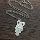 Cute Birthstone Owl Name Necklace for Girls