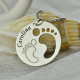 Baby Footprint Name Pendant Sterling Silver