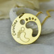 Cut Out Baby Footprint Pendant 18ct Gold Plated