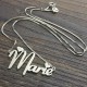Personalised Cute Name Necklace Sterling Silver