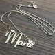 Personalised Cute Name Necklace Sterling Silver