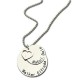 Disc Family Pendant Necklace Engraved Names in Silver