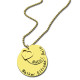 Disc Family Jewellery Necklace Engraved Name 18ct Gold Plated