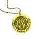 Follow Your Dreams Disc Monogram Necklace 18ct Gold Plated