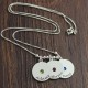 Mother's Disc and Birthstone Charm Necklace