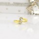 Custom Birthstone Initial Ring 18ct Gold Plated