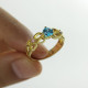 Birthstone Infinity Promise Ring With Name 18ct Gold Plated