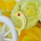 Dolphin Pendant Necklace with Birthstone  Name 18ct Gold Plated