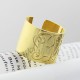Script Monogram Cuff Ring Gifts 18ct Gold Plated