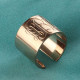 Engraved Monogram Cuff Ring Rose Gold