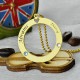 Circle of Love Name Necklace with Birthstone 18ct Gold Plated Silver