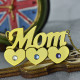 Moms Necklace With Children Birthstone In 18ct Gold Plated