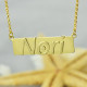 Custom Nameplate Bar Necklace 18ct Gold Plated