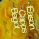 Customised Vertical Multiable Names Necklace 18ct Gold Plated