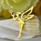 Fairy Birthstone Necklace for Girlfriend 18ct Gold Plated Silver 925
