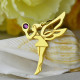 Fairy Birthstone Necklace for Girlfriend 18ct Gold Plated Silver 925