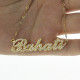 18ct Gold Plated Full Birthstone Carrie Name Necklace