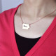 Iowa State USA Map Necklace With Heart  Name Rose Gold