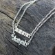 Sterling Silver Double Layer Mini Name Necklace