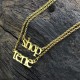 Double Layer Mini Name Necklace 18ct Gold Plated