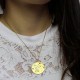 18ct Gold Plated Family Tree Birthstone Name Necklace