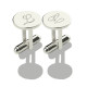 Cool Initial Cuff links Sterling Silver