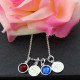 Personalised Double Initial Charm Necklace with Birthstone