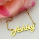 Retro Stylish Name Necklace 18ct Gold Plated