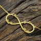 Custom 18ct Gold Plated Infinity Necklace 4 Names