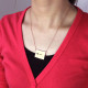 Wyoming State Shaped Map Necklaces With Heart  Name Rose Gold