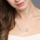 Heart Infinity Necklace 1-3 Names Sterling Silver