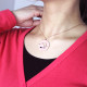 Custom Maryland Disc State Necklaces With Heart  Name Rose Gold