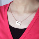 Custom Montana State Shaped Necklaces With Heart  Name Rose Gold