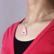 Custom Missouri State Shaped Necklaces With Heart  Name Rose Gold