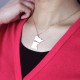 Custom Minnesota State Shaped Necklaces With Heart  Name Rose Gold