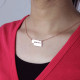 Custom Nebraska State Shaped Necklaces With Heart  Name Rose Gold