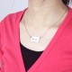 South Dakota State Shaped Necklaces With Heart  Name Rose Gold
