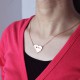 South Carolina State Shaped Necklaces With Heart  Name Rose Gold