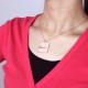 Custom New Mexico State Shaped Necklaces With Heart  Name Rose Gold