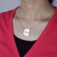 Custom Arizona State Shaped Necklaces With Heart  Name Rose Gold